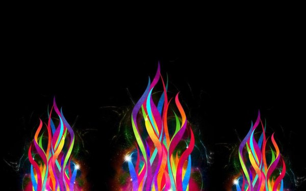Разноцветный огонь
