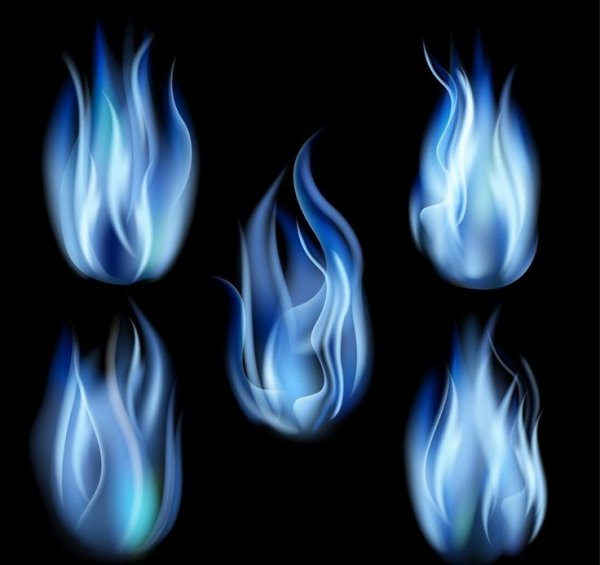 Языки синего пламени