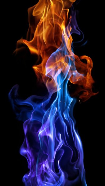 Фон синее пламя