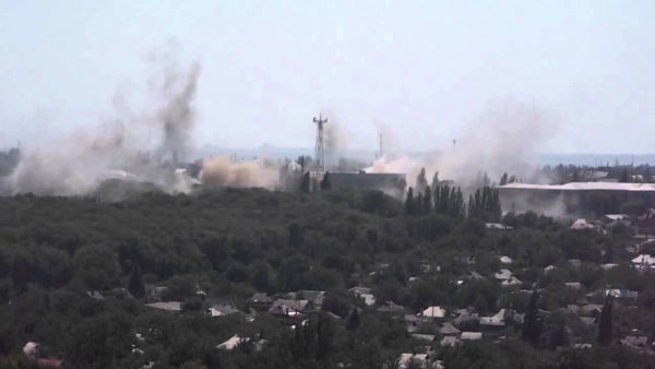 Горловка после обстрела 27.07.2014 г