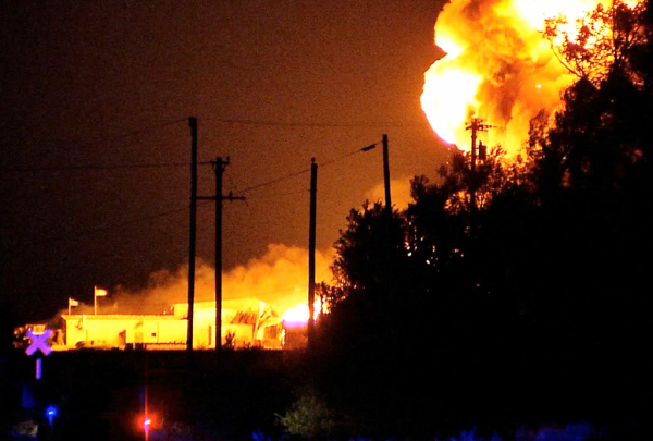 Ночной обстрел города