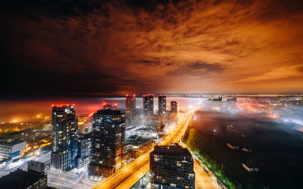 Город ночь огни