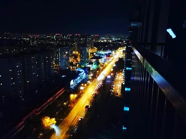 Ночной город огни