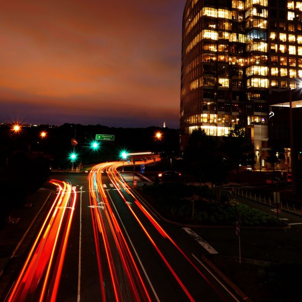 Ночной город дорога