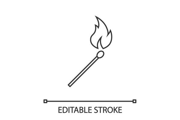 Горящая спичка раскраска для детей