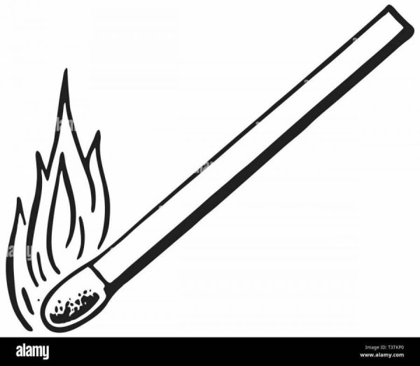 Спичка раскраска