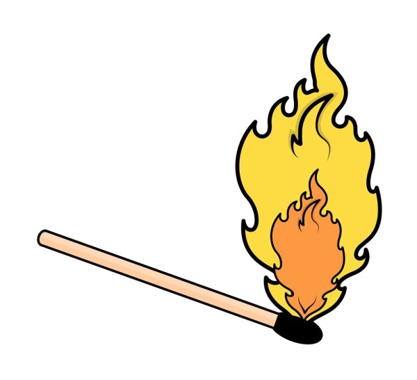 Спичка для рисования огня для детей