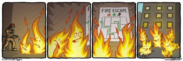 Комикс про пожар