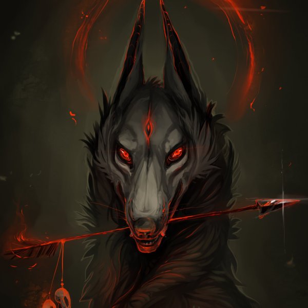 Волк демон Анубис