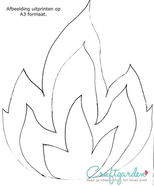 Шаблон огня для аппликации