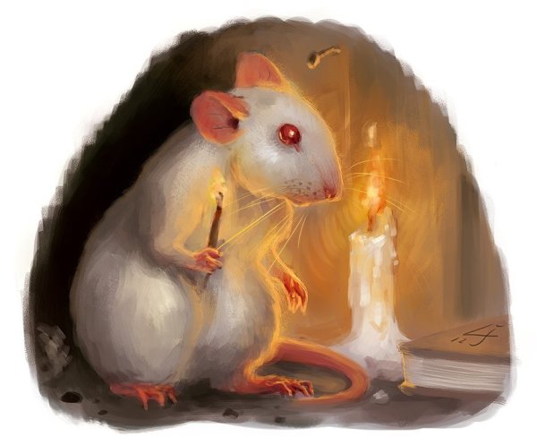 Белая крыса арт