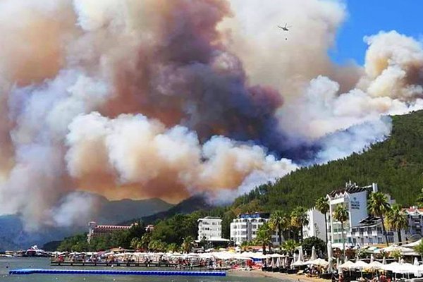 Мармарис Турция пожар