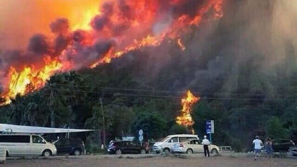 Пожары в Турции 2021