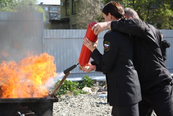 Тушение огнетушителем