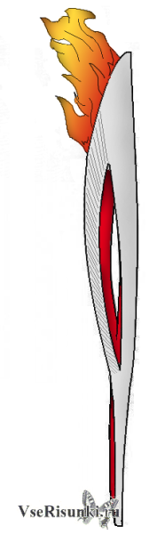 Факел раскраска для детей