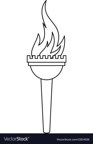 Факел раскраска