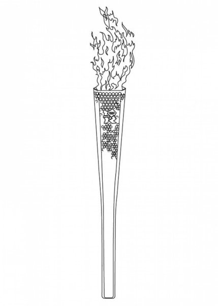 Факел раскраска для детей