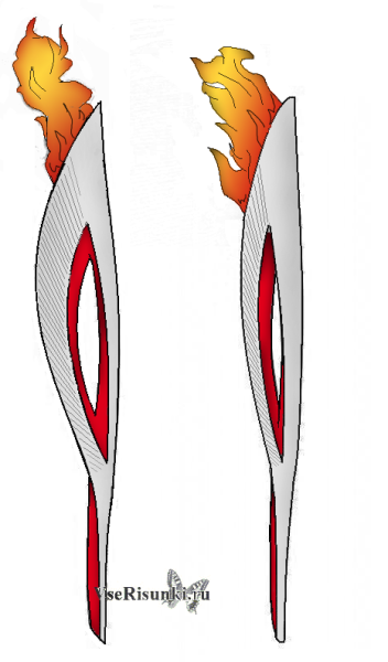 Олимпийский огонь раскраска для детей