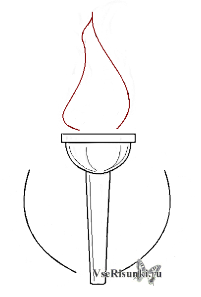 Факел раскраска для детей