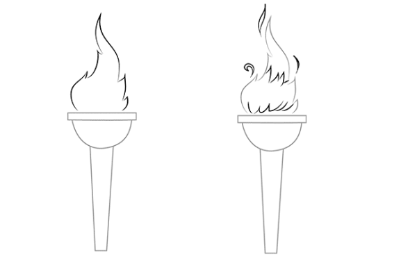 Факел раскраска