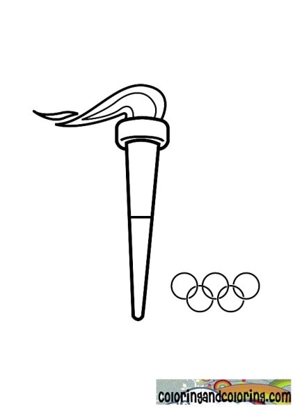 Олимпийский факел раскраска