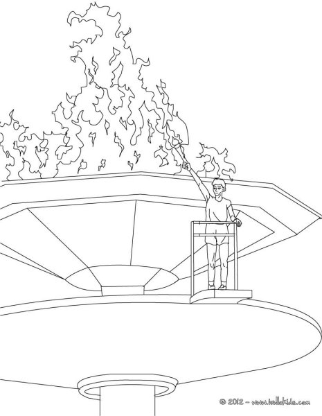 Факел олимпиада раскраска