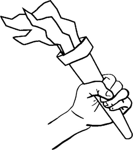 Олимпийский огонь рисунок