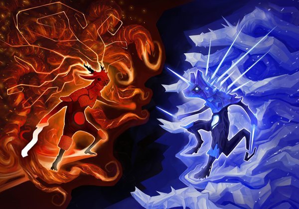 Драконы стихии воды и огня