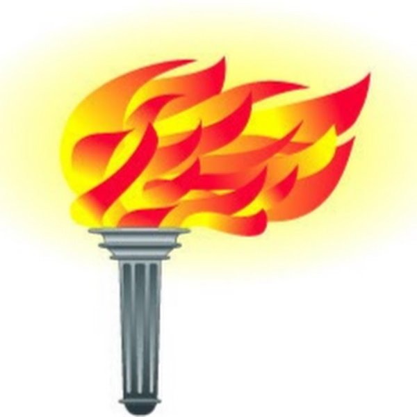 Факел на прозрачном фоне