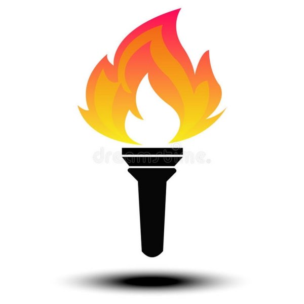 Логотип факела с огнем