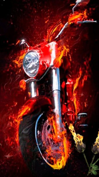 Неоновый мотоцикл