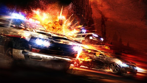 Гоночные Тачки в огне