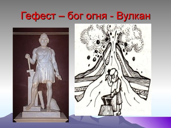 Бог огня Гефест статуя