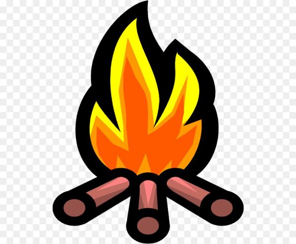 Костер мультяшный