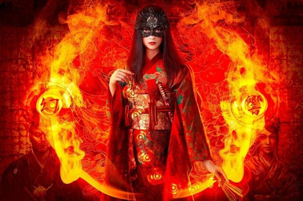 Женщина воин огонь