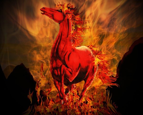 Красная лошадь