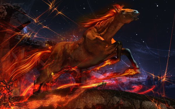 Лошадь в огне