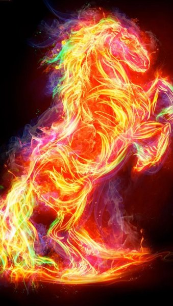 Лошадь в огне