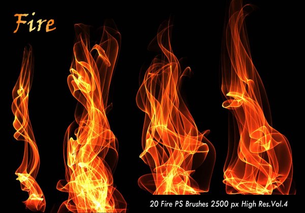 Красивое пламя для фотошопа
