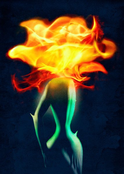 Огненный цветок арт