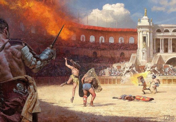 Гладиаторские бои в древнем Риме