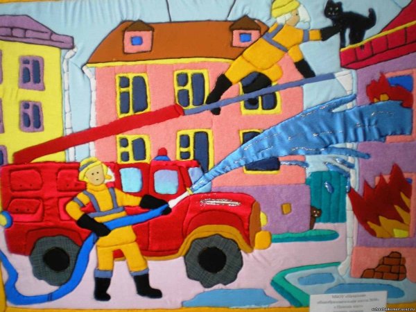 Пожар в доме рисунок