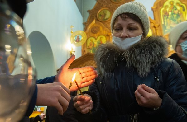 Небесный огонь в церкви