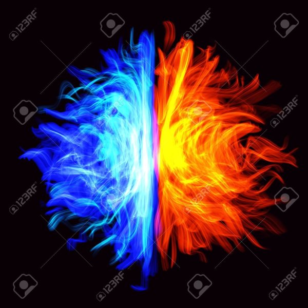 Красное и синее пламя