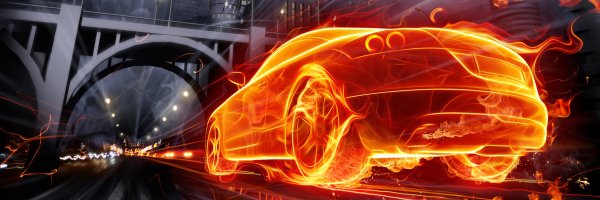 Машина в огне