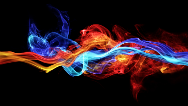 Огонь синий и красный