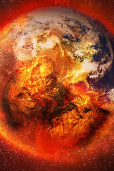 Планета земля в огне