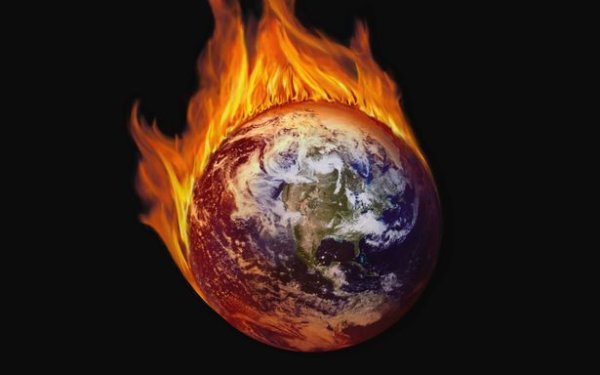 Горящая Планета земля