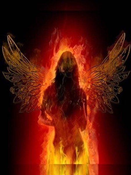 Девушка с огненными крыльями