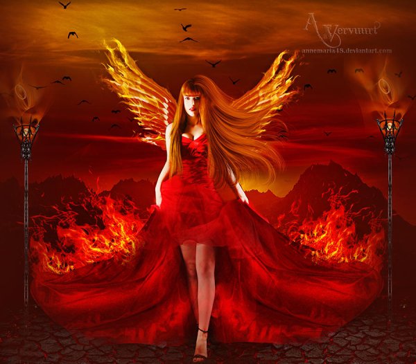 Женщина в огненном платье